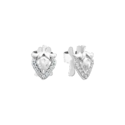 10K White Gold Earrings with ECZ Stones STYLE By PNJ XM00W001516